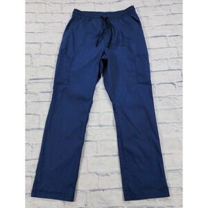 Jaanuu Scrub Pants MENS SIZE M Blue Straight Leg Nursing Scrubs J85005
